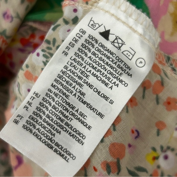 ❤️ H&M Floral Print Sleeveless Midi Dress - Pink and Green 6 - Picture 6 of 11